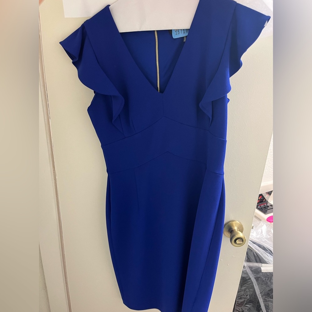 Royal blue dkny cocktail dress